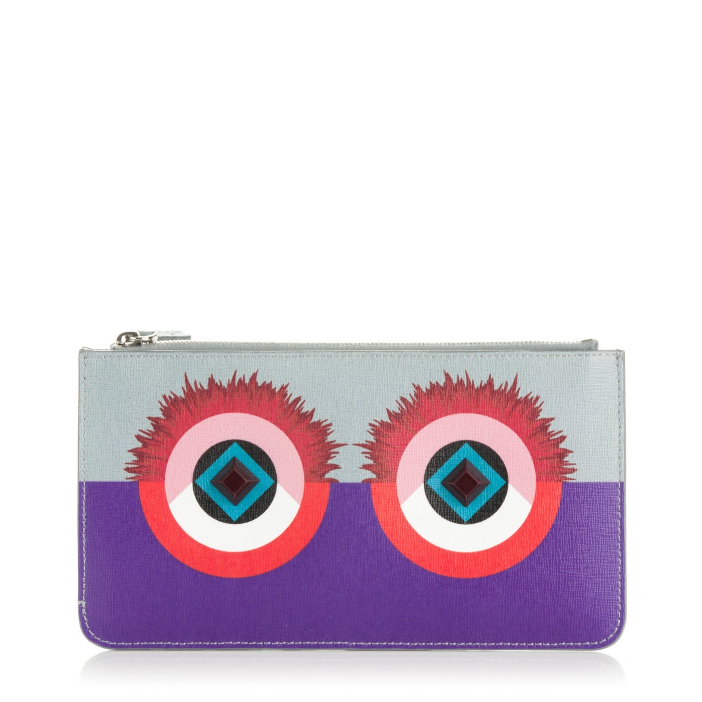 Vitello Elite Studded Hypnoteyes Zip Pouch Polvere Multicolor