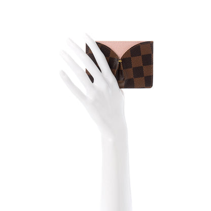 Louis Vuitton Damier Ebene Caissa Card Holder Rose Ballerine 2 of 7