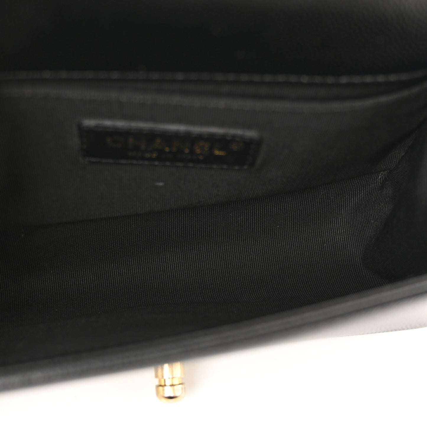 Caviar Quilted Small Boy Flap Black