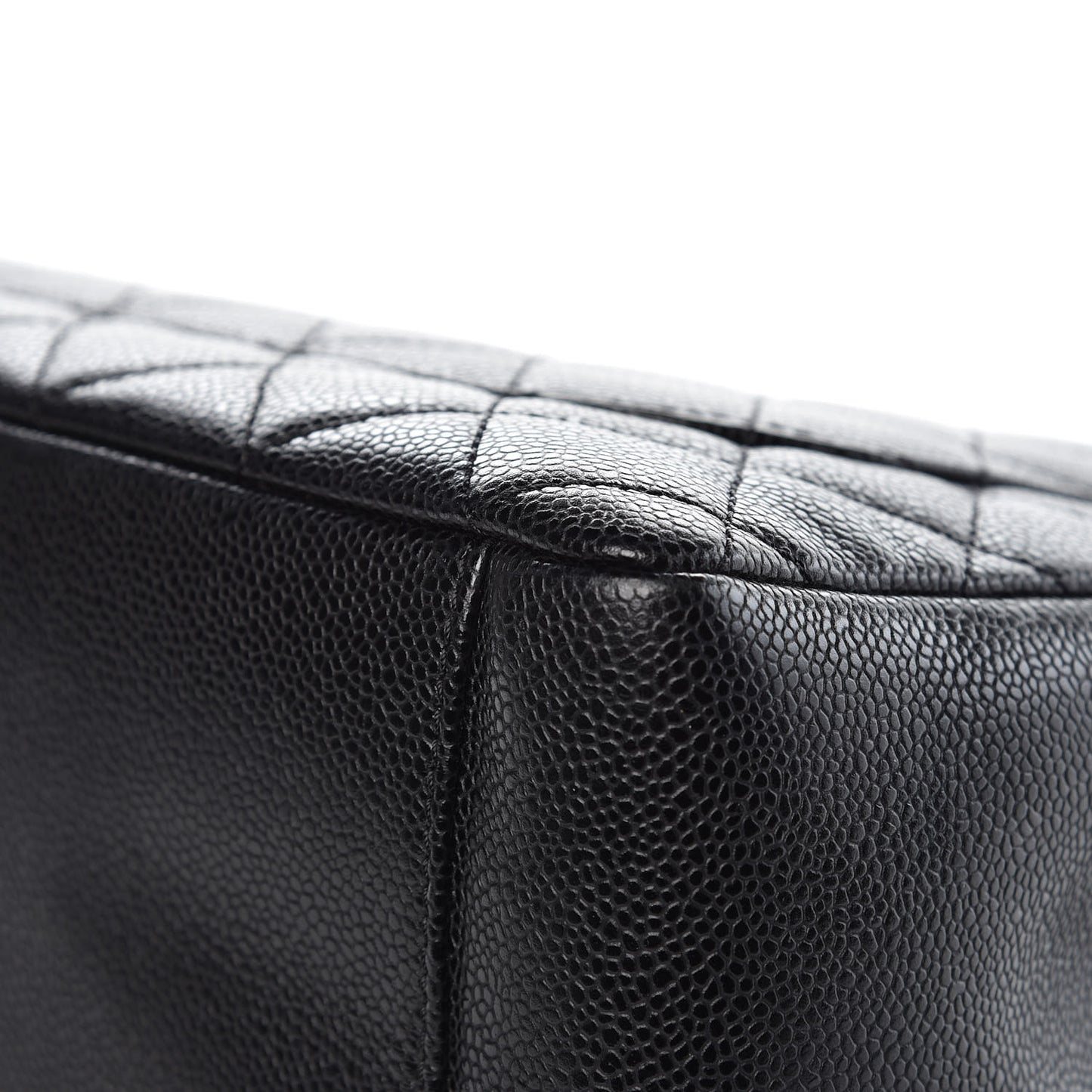 Caviar Quilted Grand Shopping Tote GST Black