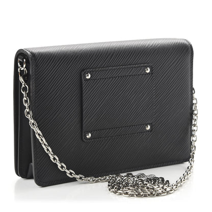 Louis Vuitton Epi Twist Belt Chain Wallet Black 3 of 10