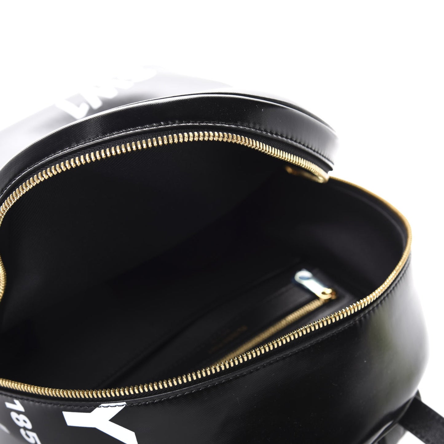 Coated Canvas Horseferry Print Backpack Black