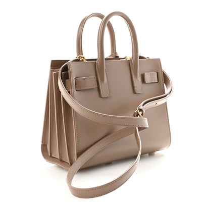 Saint Laurent Calfskin Nano Sac De Jour Dark Beige 3 of 9