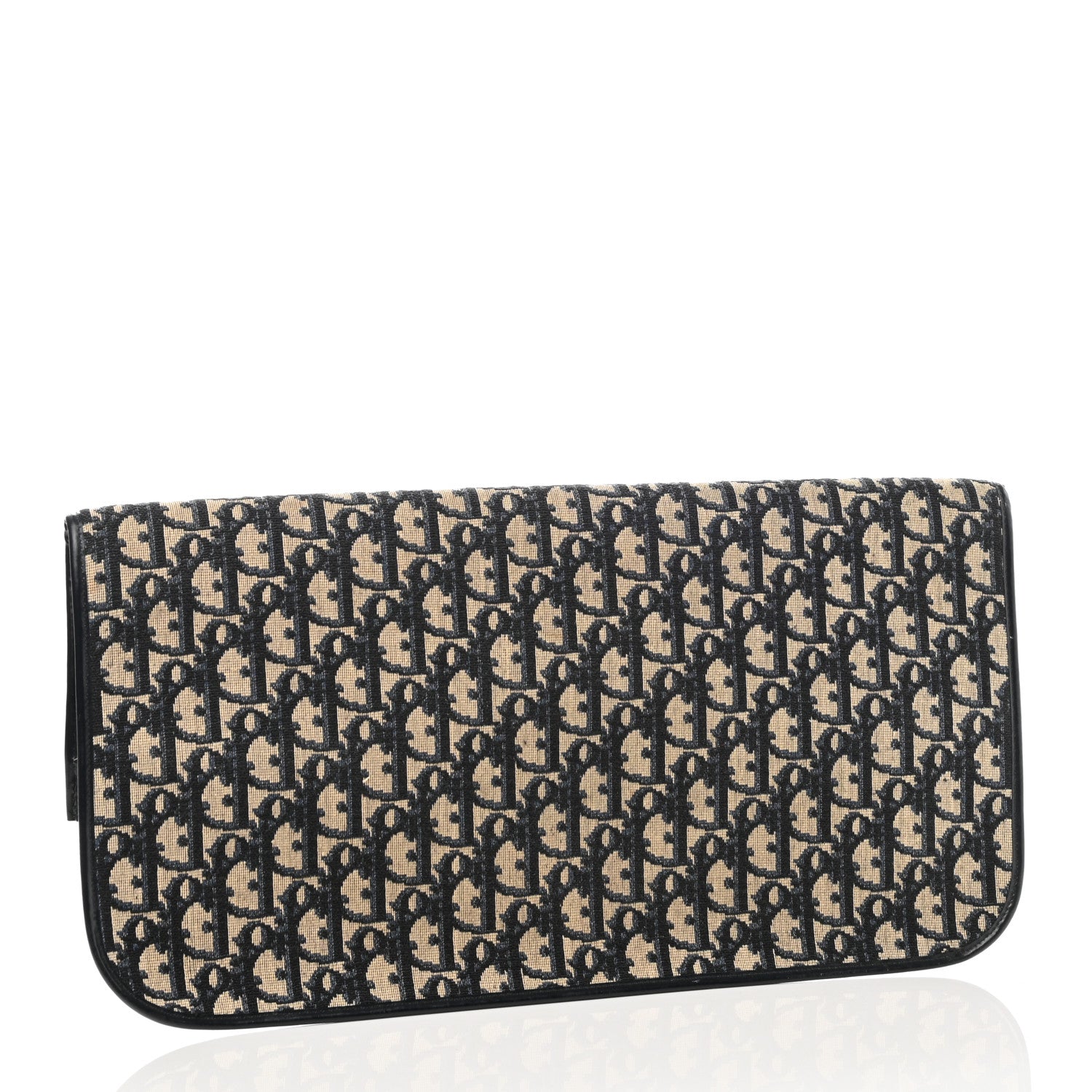Christian Dior Oblique Fold Over Clutch Blue 3 of 6