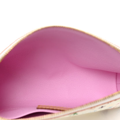 Louis Vuitton Monogram Multicolor Cosmetic Pouch White Litchi 5 of 6