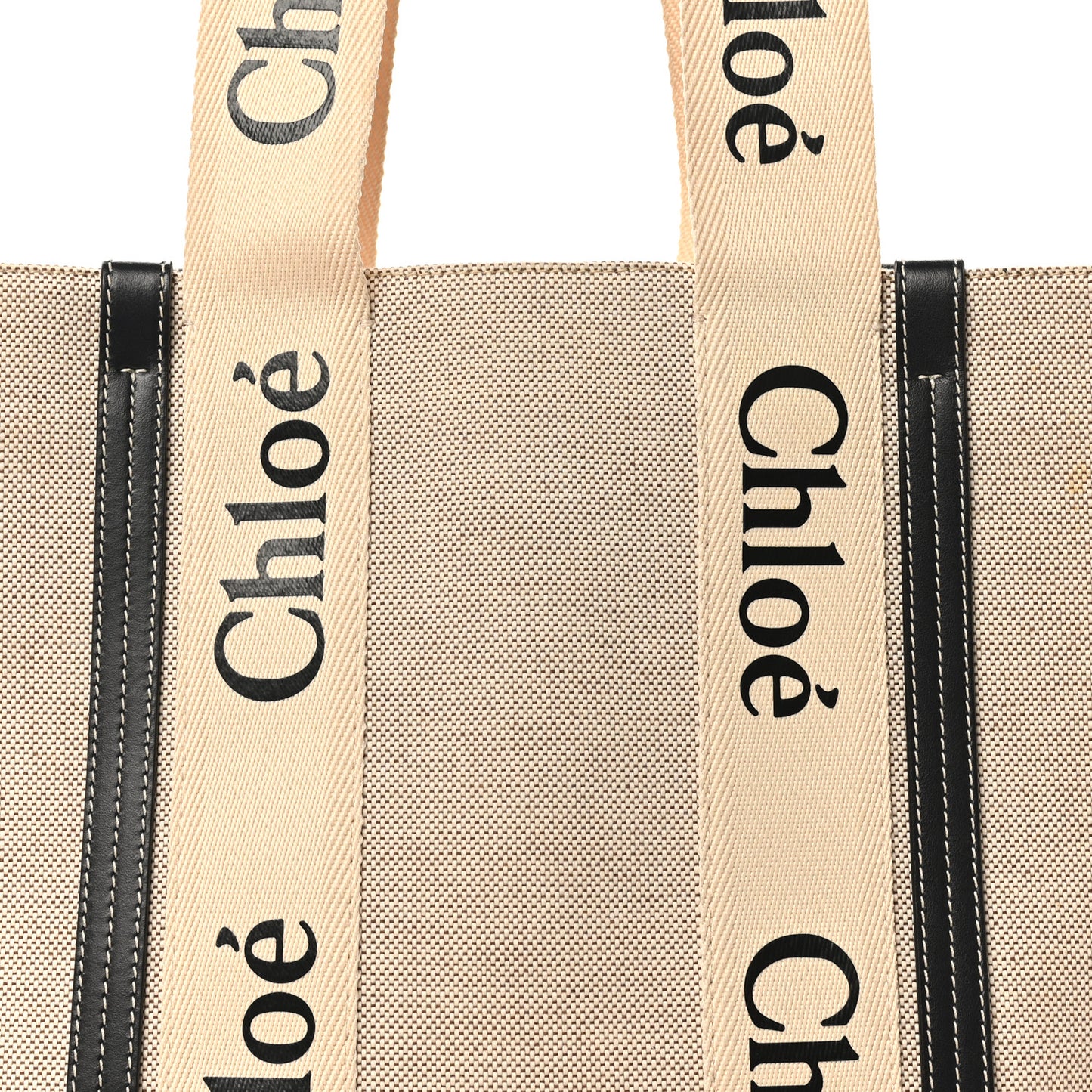 Cotton Calfskin Medium Woody Ribbon Tote White Blue