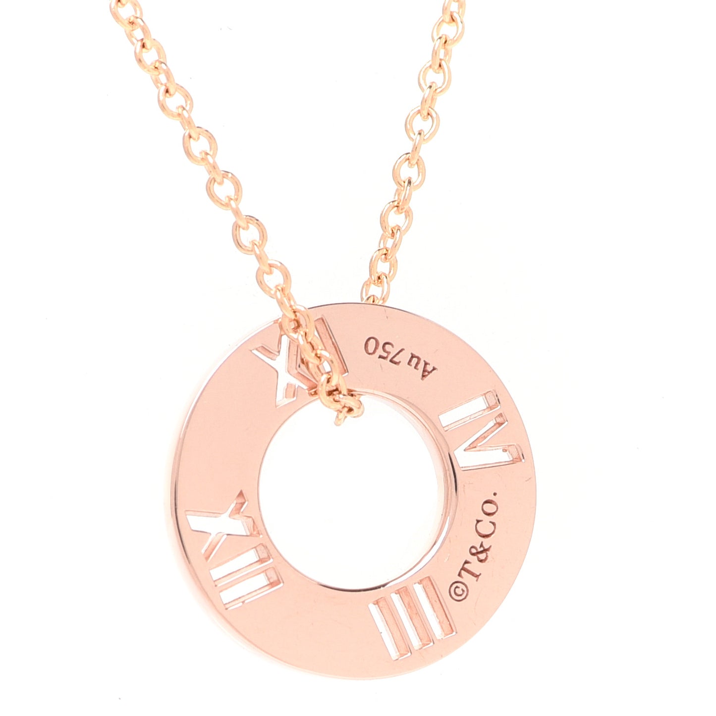 18K Yellow Gold Diamond Atlas Pierced Pendant Necklace