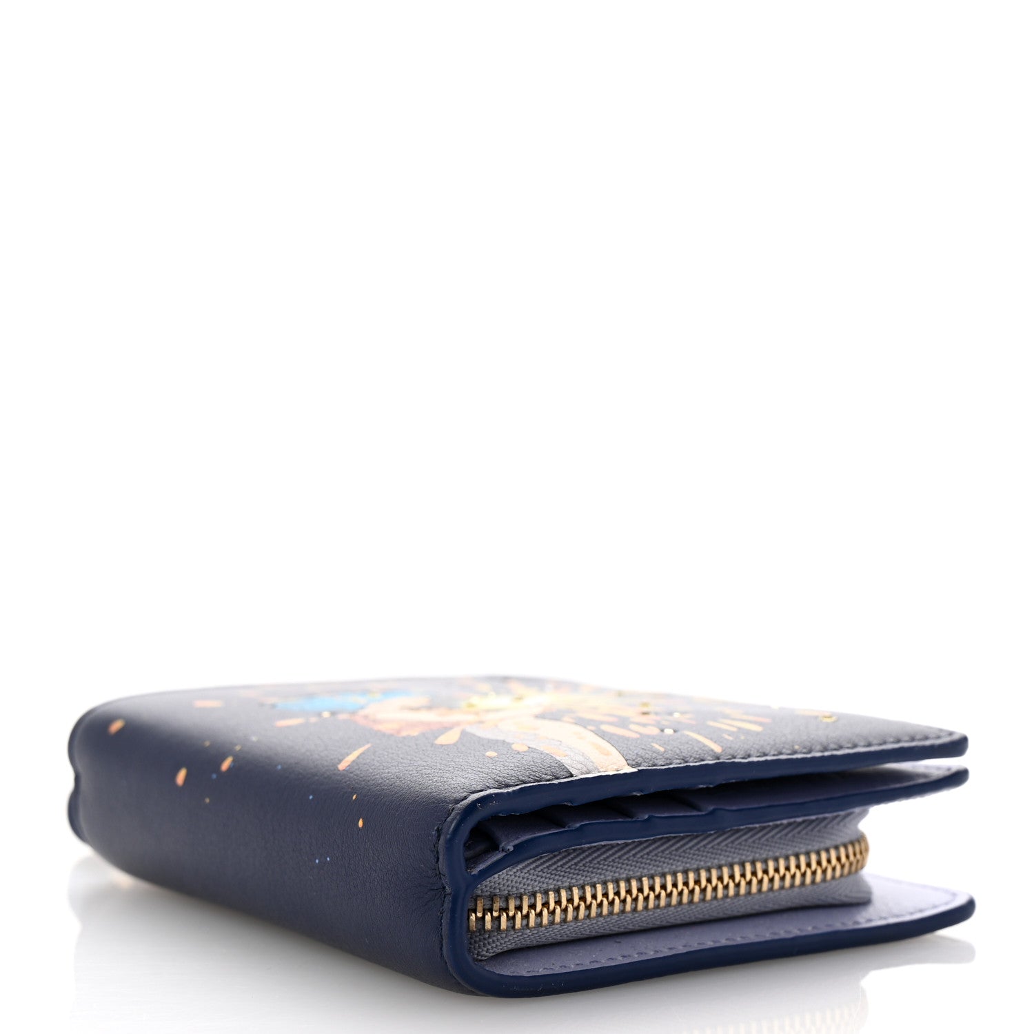 Loewe X HOWL'S MOVING CASTLE Classic Calfskin Magical Sky Compact Zip Wallet Marine 4 of 9