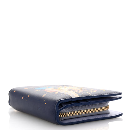 Loewe X HOWL'S MOVING CASTLE Classic Calfskin Magical Sky Compact Zip Wallet Marine 4 of 9