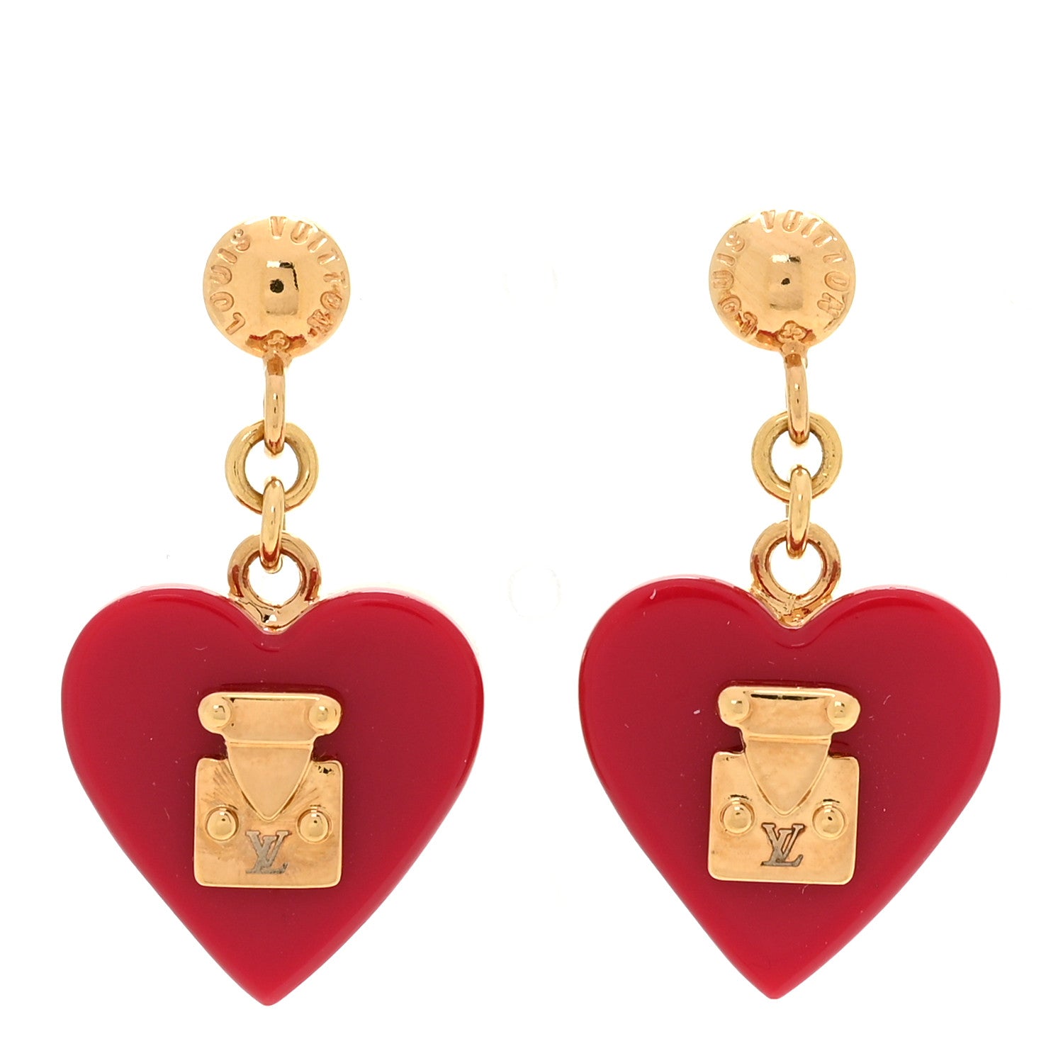 Louis Vuitton Lock Me Heart Earrings Pomme D'Amour 1 of 5