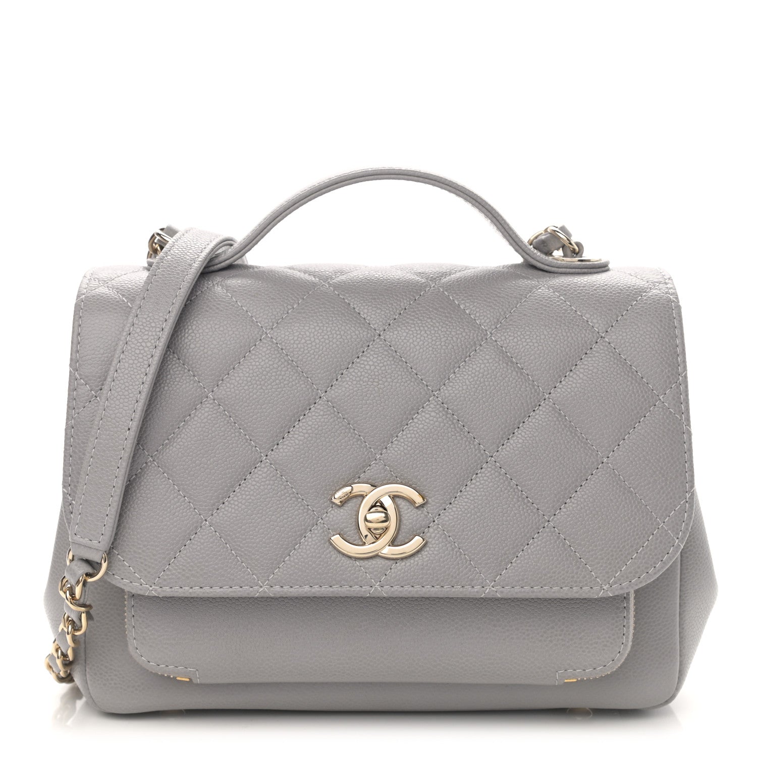 Chanel Caviar Quilted Medium Business Affinity Flap Grey 1 of 12
