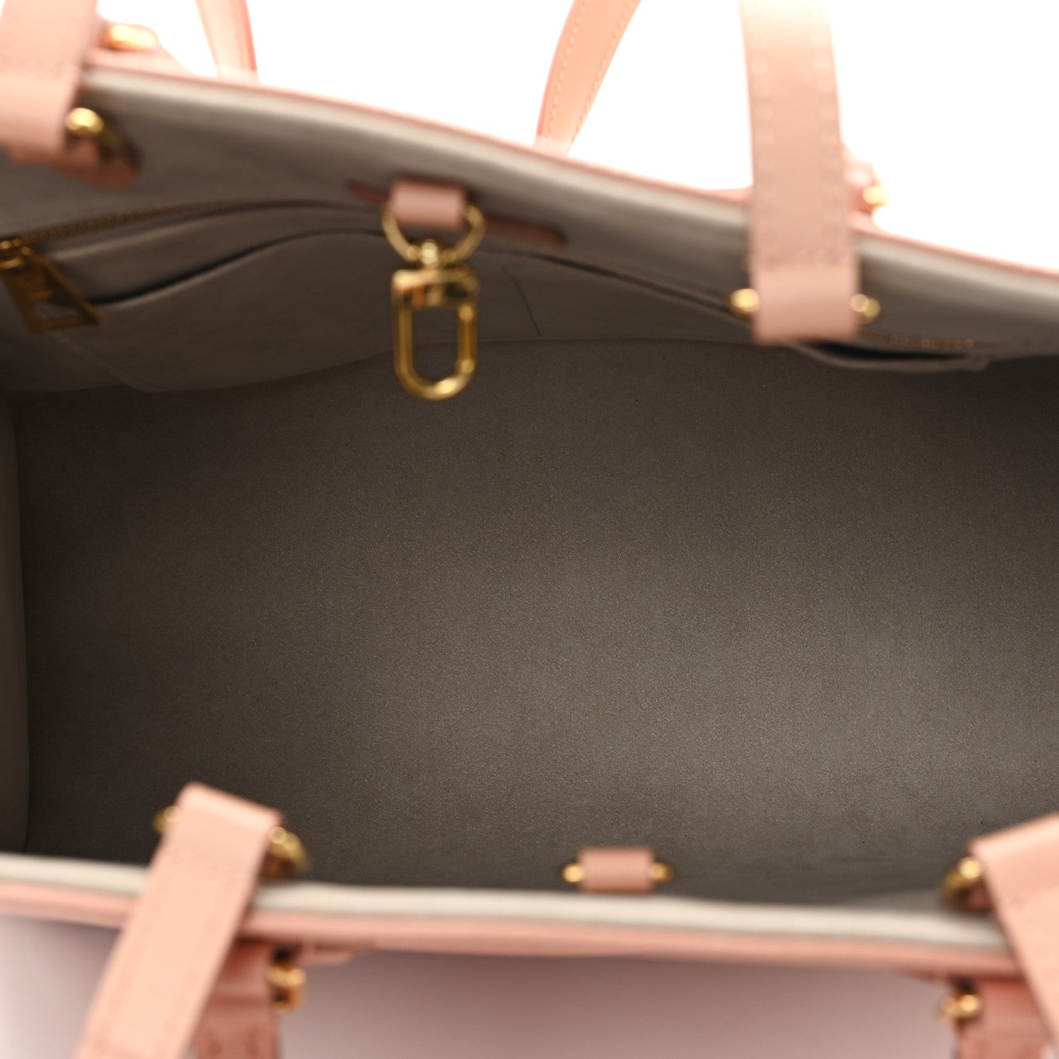 Louis Vuitton Empreinte Monogram Giant Onthego MM Rose Trianon Creme 5 of 10