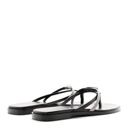 Hermes Calfskin Lizard Miss Sandals 38.5 Black Ombre 5 of 8