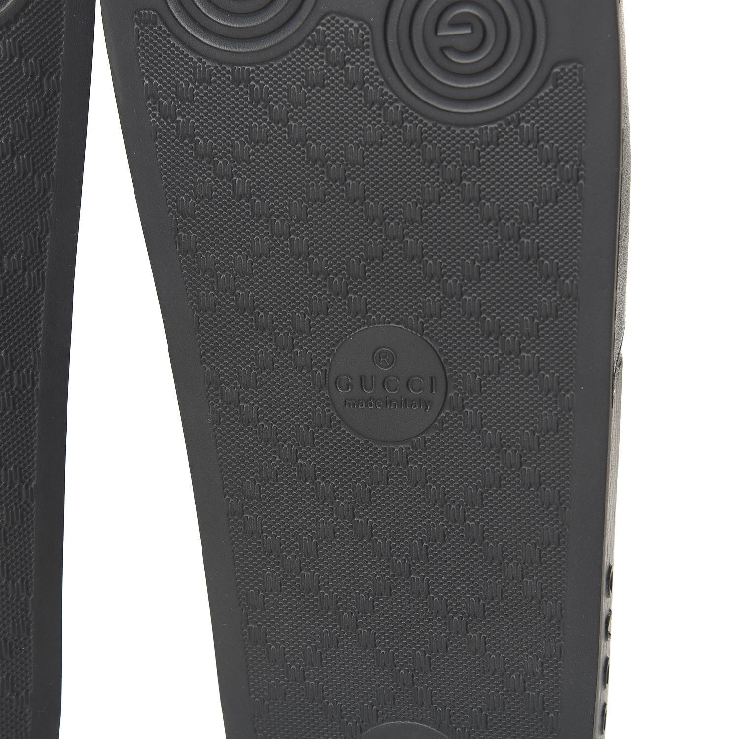 Gucci X DAPPER DAN Rubber Womens Slide Sandals 35 Black 8 of 10
