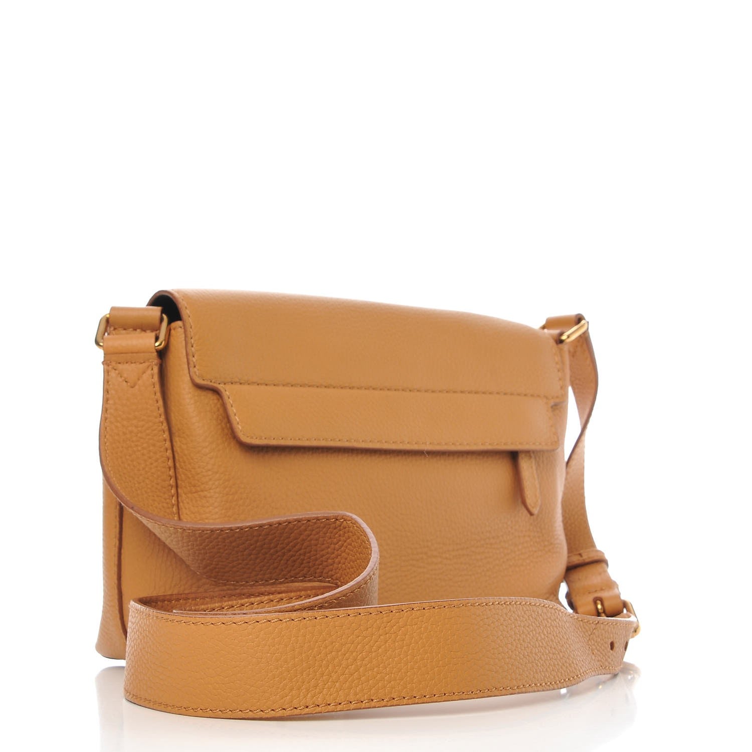 Burberry Signature Grain Small Burleigh Crossbody Bag Ochre Yellow 3 of 9
