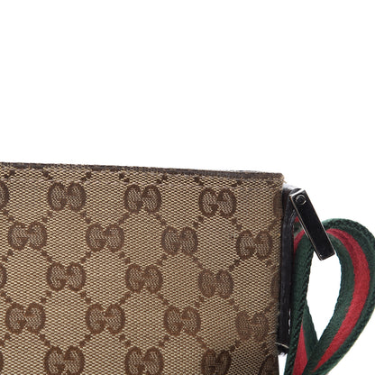 Gucci Monogram Web Medium Flat Messenger Bag Brown 13 of 17
