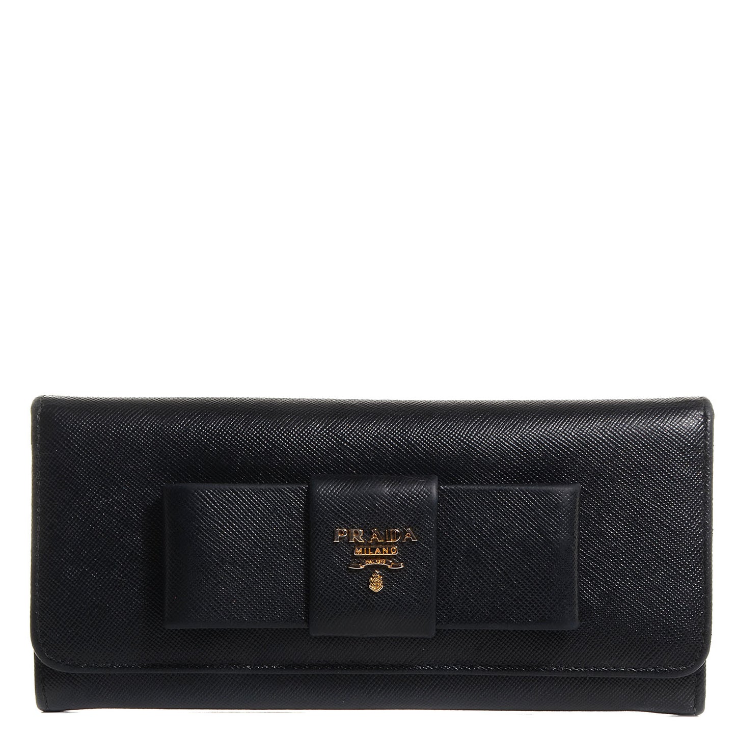 Saffiano Bow Wallet Nero Black