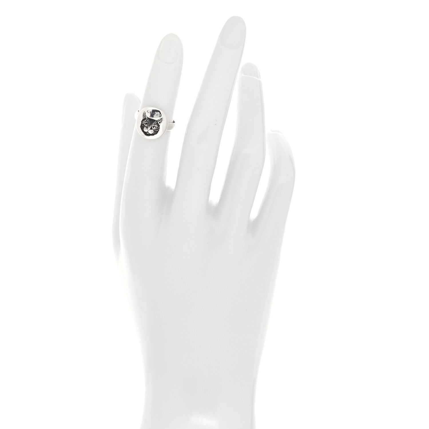 Gucci Sterling Silver Blind for Love Mystic Cat Ring 47 4 2 of 6