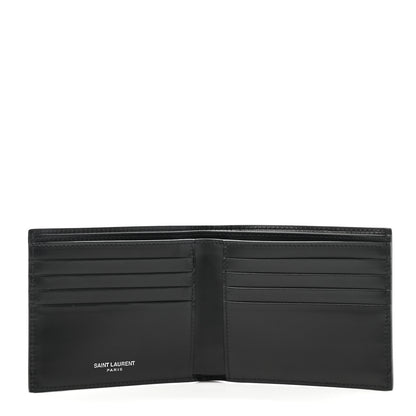 Saint Laurent Matte Calfskin Tiny Cassandre East West Wallet Black 5 of 7