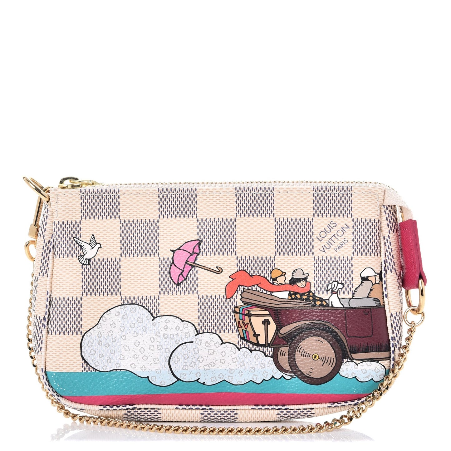Damier Azur 2015 Christmas Animation Mini Pochette Accessories