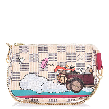 Louis Vuitton Damier Azur 2015 Christmas Animation Mini Pochette Accessories 1 of 8