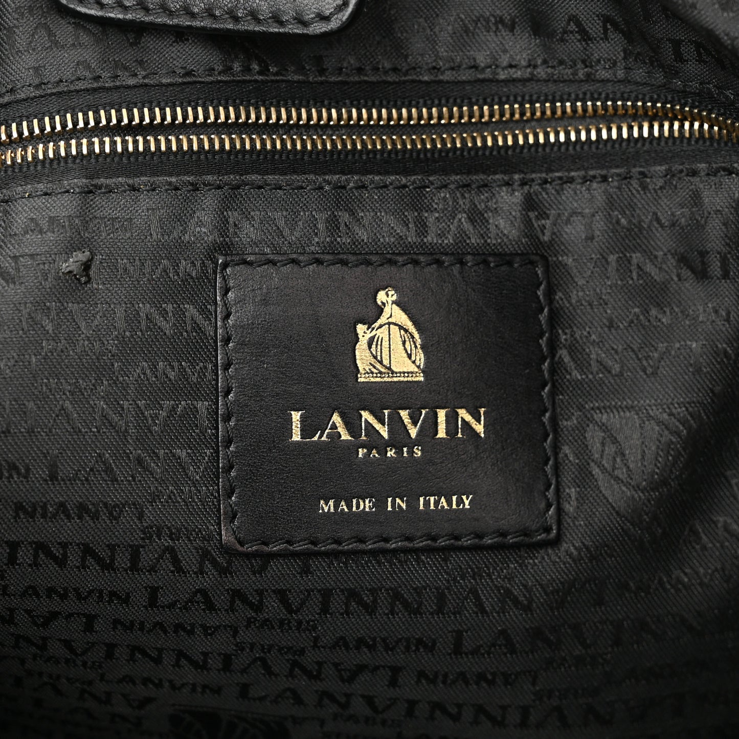 Lambskin Quilted Large Amelia Tote Black
