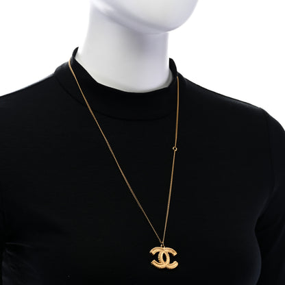 Chanel Metal CC Necklace Matte Gold 2 of 6