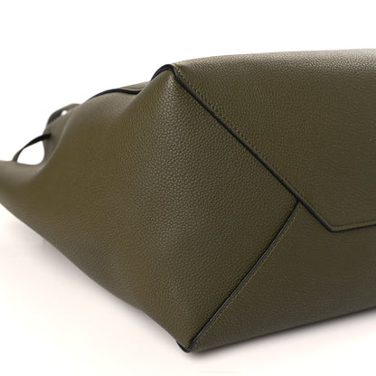 Celine Soft Grained Calfskin Small Belt Cabas Phantom Army Green 7 of 9