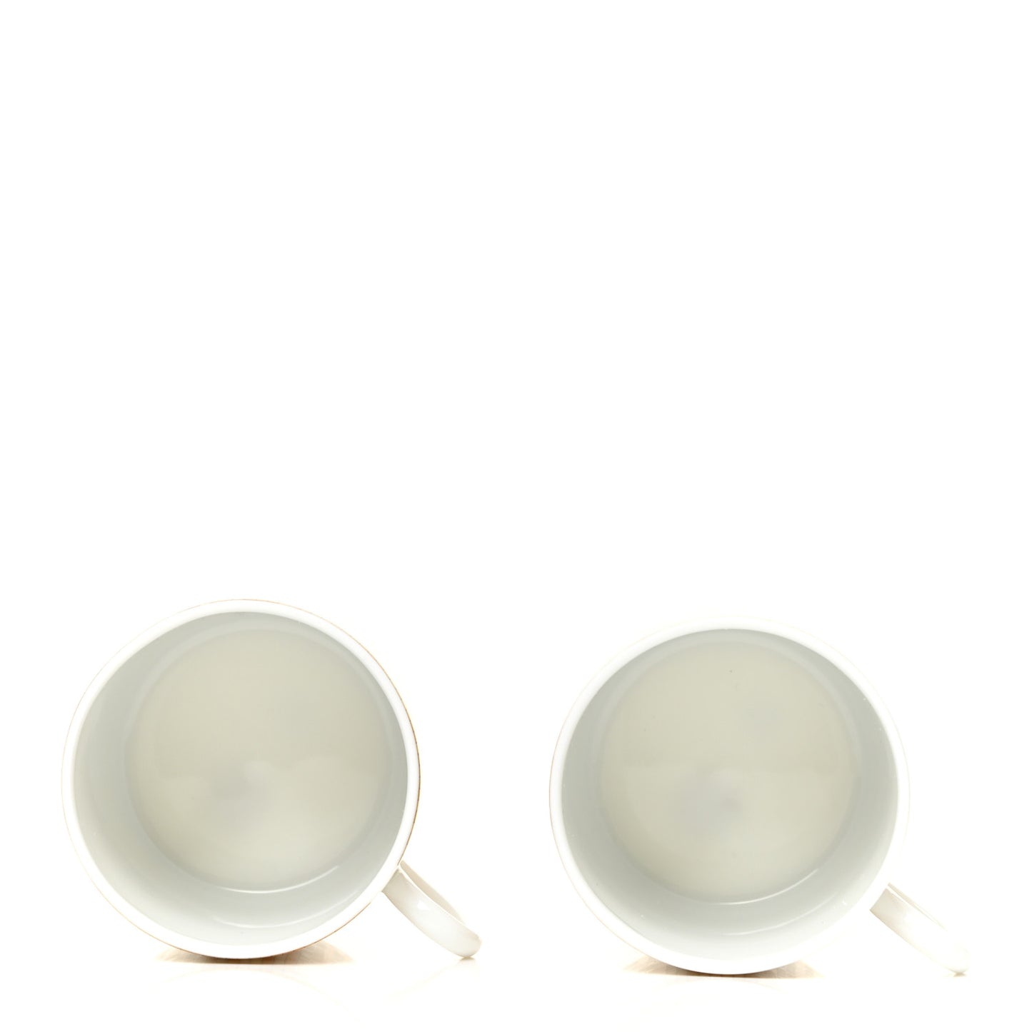 Porcelain Mosaique Au 24 Gold Coffee Cup and Saucer Set of 2