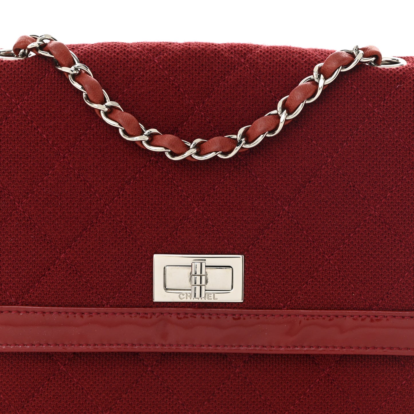 Jersey Patent Quilted 2.55 Reissue Flap Red