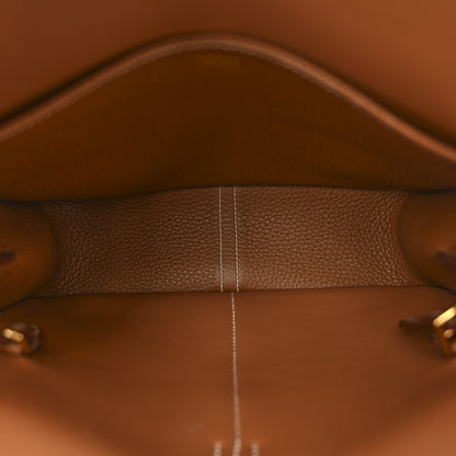 Hermes Taurillon Clemence Halzan 25 Gold 5 of 12