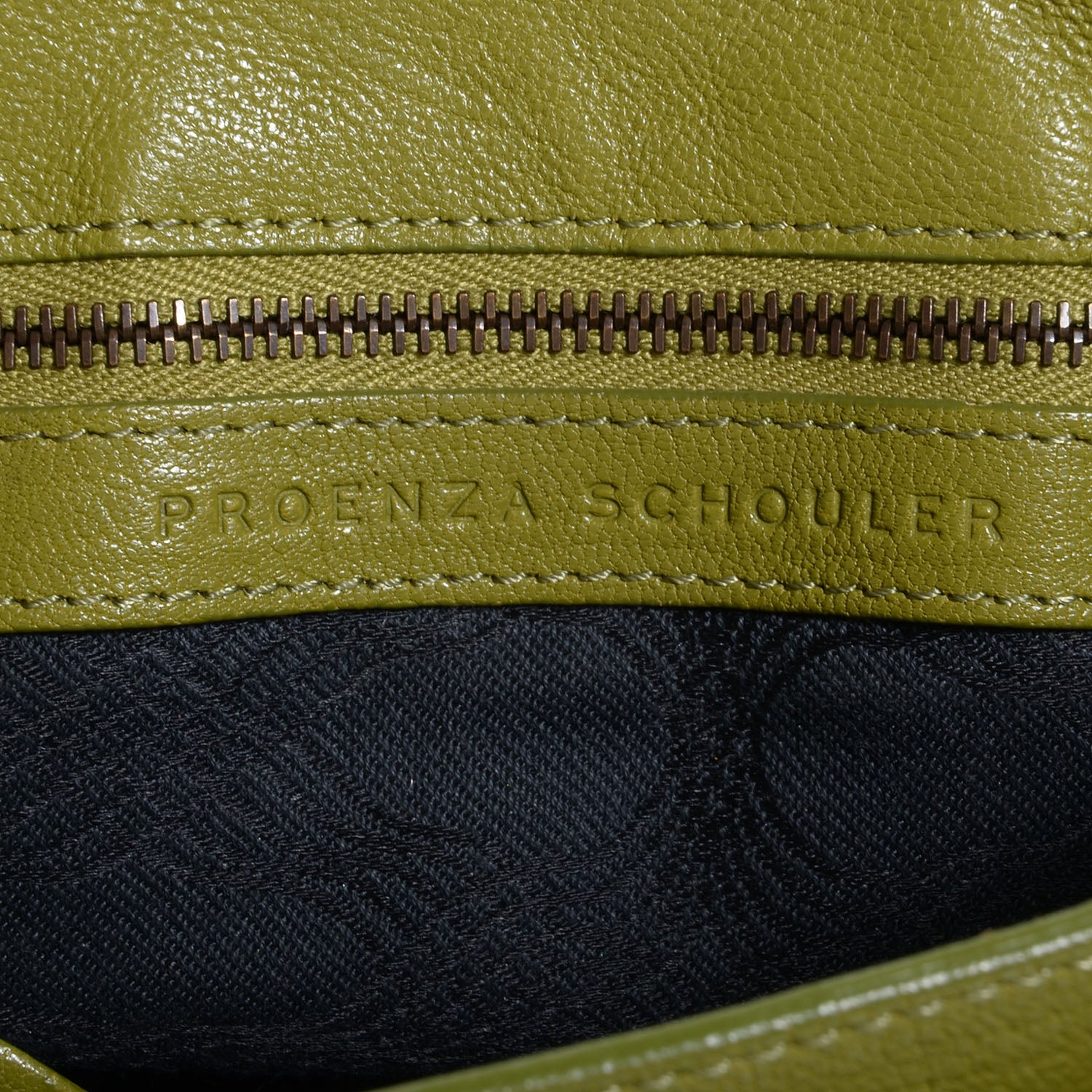 Proenza Schouler Leather PS1 Mini Pouch Messenger Bag Green 10 of 13