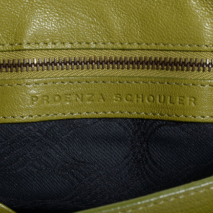 Proenza Schouler Leather PS1 Mini Pouch Messenger Bag Green 10 of 13
