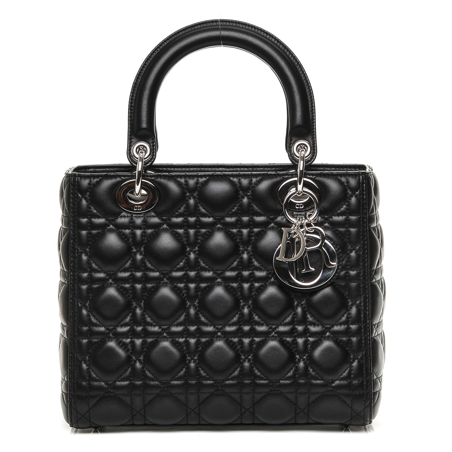 Lambskin Cannage Medium Lady Dior Black