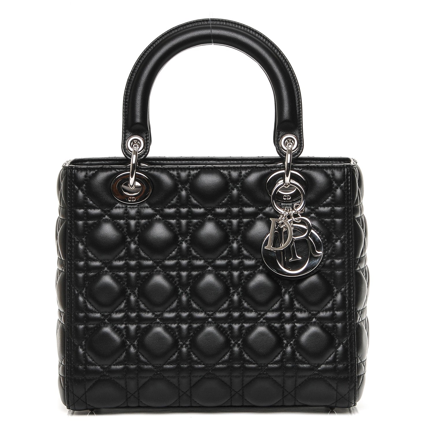 Christian Dior Lambskin Cannage Medium Lady Dior Black 1 of 6