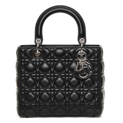 Christian Dior Lambskin Cannage Medium Lady Dior Black 1 of 6