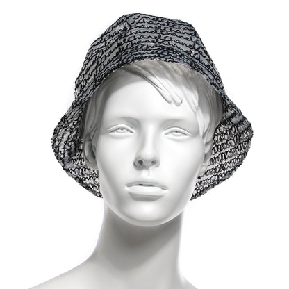 Chanel Polyurethane Logo Bucket Rain Hat M White Black 2 of 16