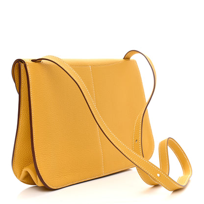 Hermes Taurillon Clemence Halzan 31 Jaune Ambre 3 of 16