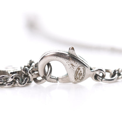 Chanel Crystal Timeless CC Necklace Silver 4 of 6