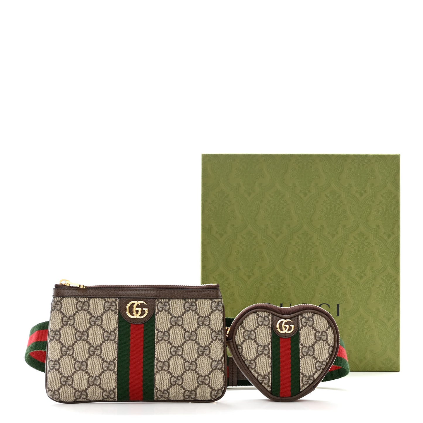 GG Supreme Monogram Web Ophidia Utility Belt Bag 75 30 Beige Ebony New Acero