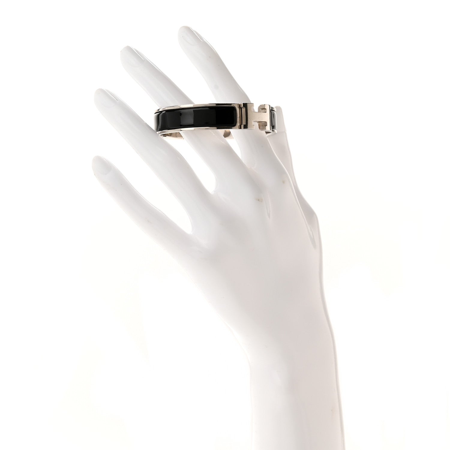 Hermes Enamel Narrow Clic Clac H Bracelet PM Black 2 of 6