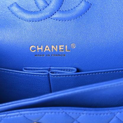 Chanel Lambskin Quilted Medium Double Flap Blue 5 of 8