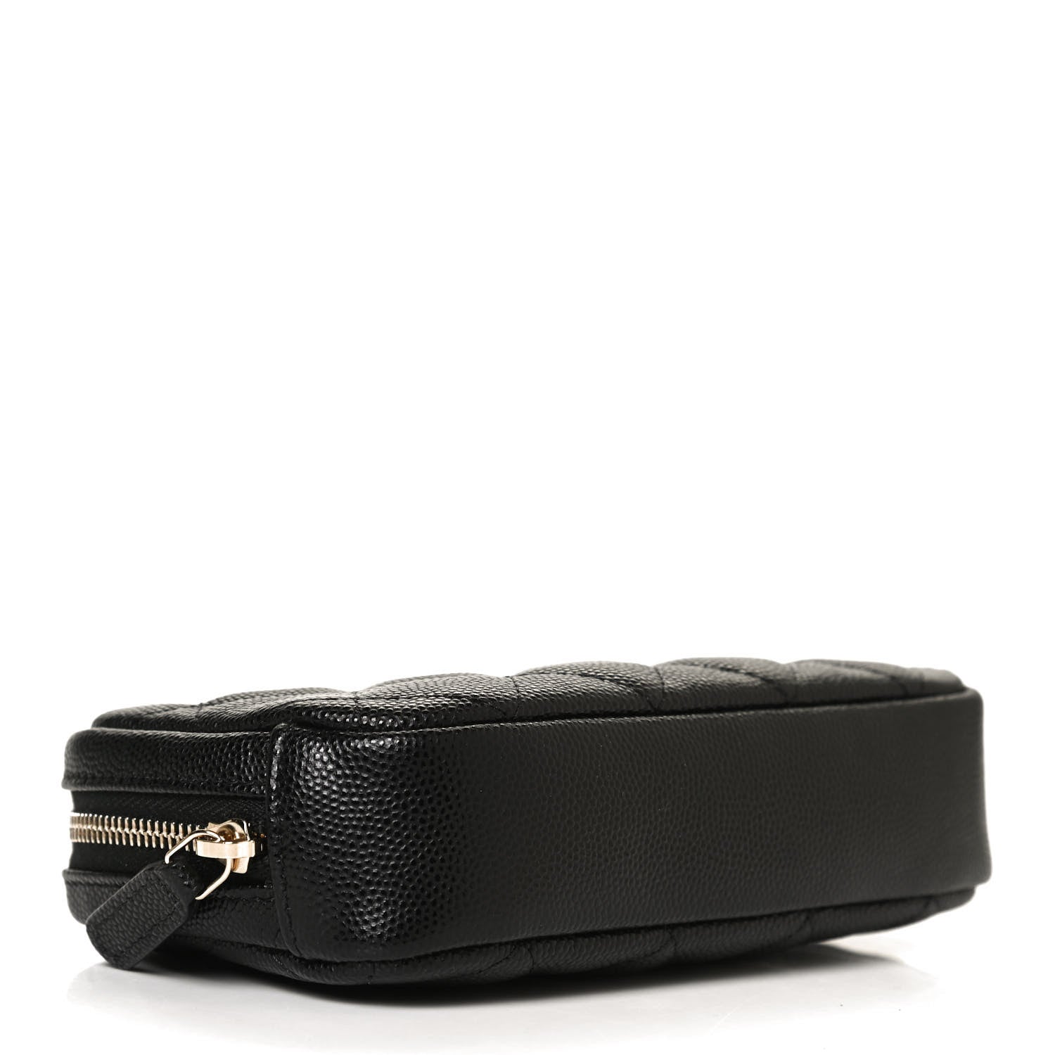 Chanel Caviar Quilted Small Curvy Pouch Cosmetic Case Black 4 of 9