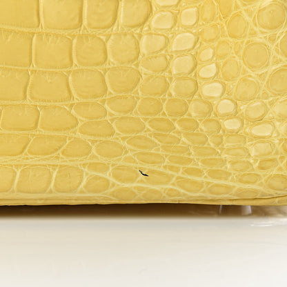 Hermes Matte Porosus Crocodile Birkin 35 Mimosa 33 of 39