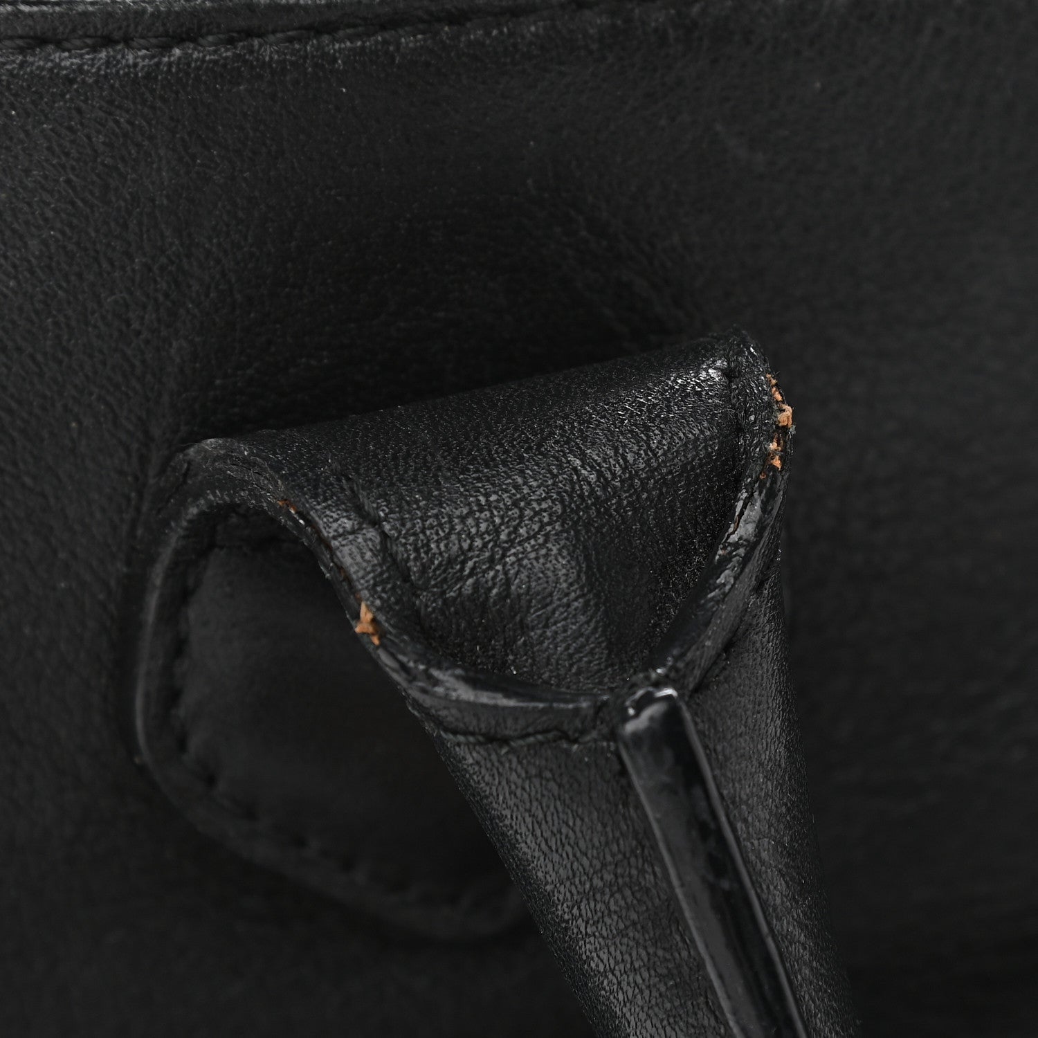 Burberry Grainy Calfskin House Check Medium Banner Tote Black 9 of 10