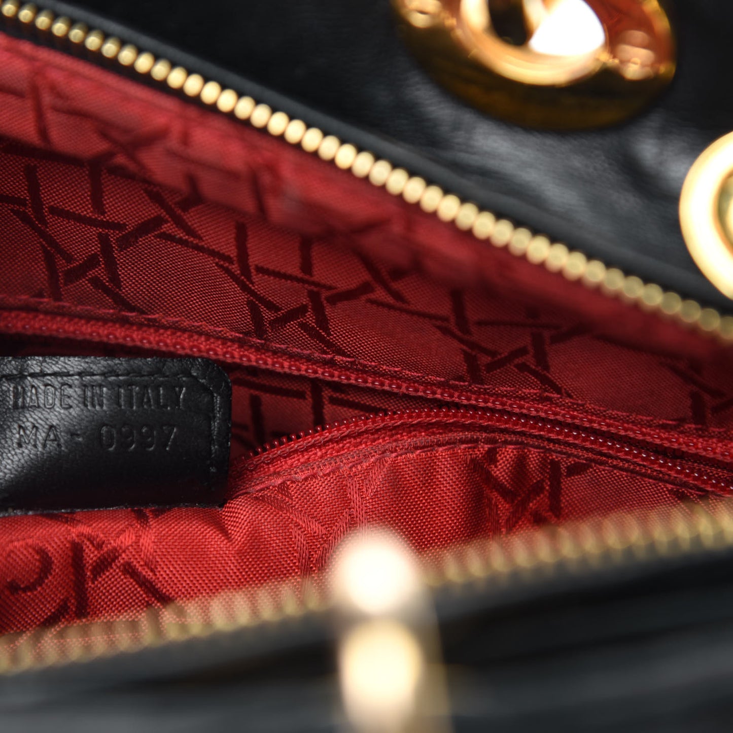 Lambskin Cannage Large Lady Dior Black