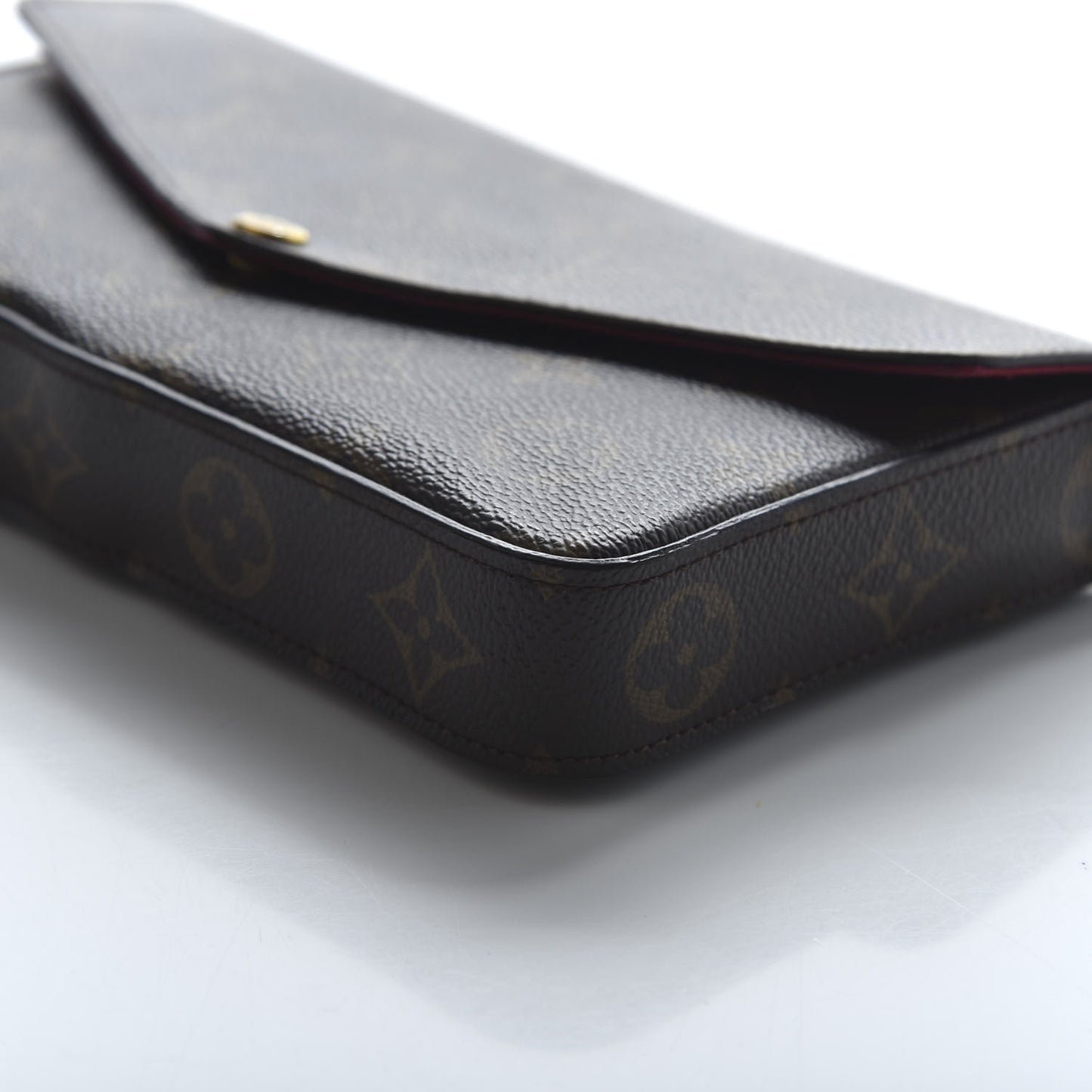 Monogram Pochette Felicie Chain Wallet Fuchsia