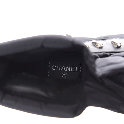 Chanel Nylon Calfskin Womens Coco Neige Short Boots 39.5 Black 7 of 11