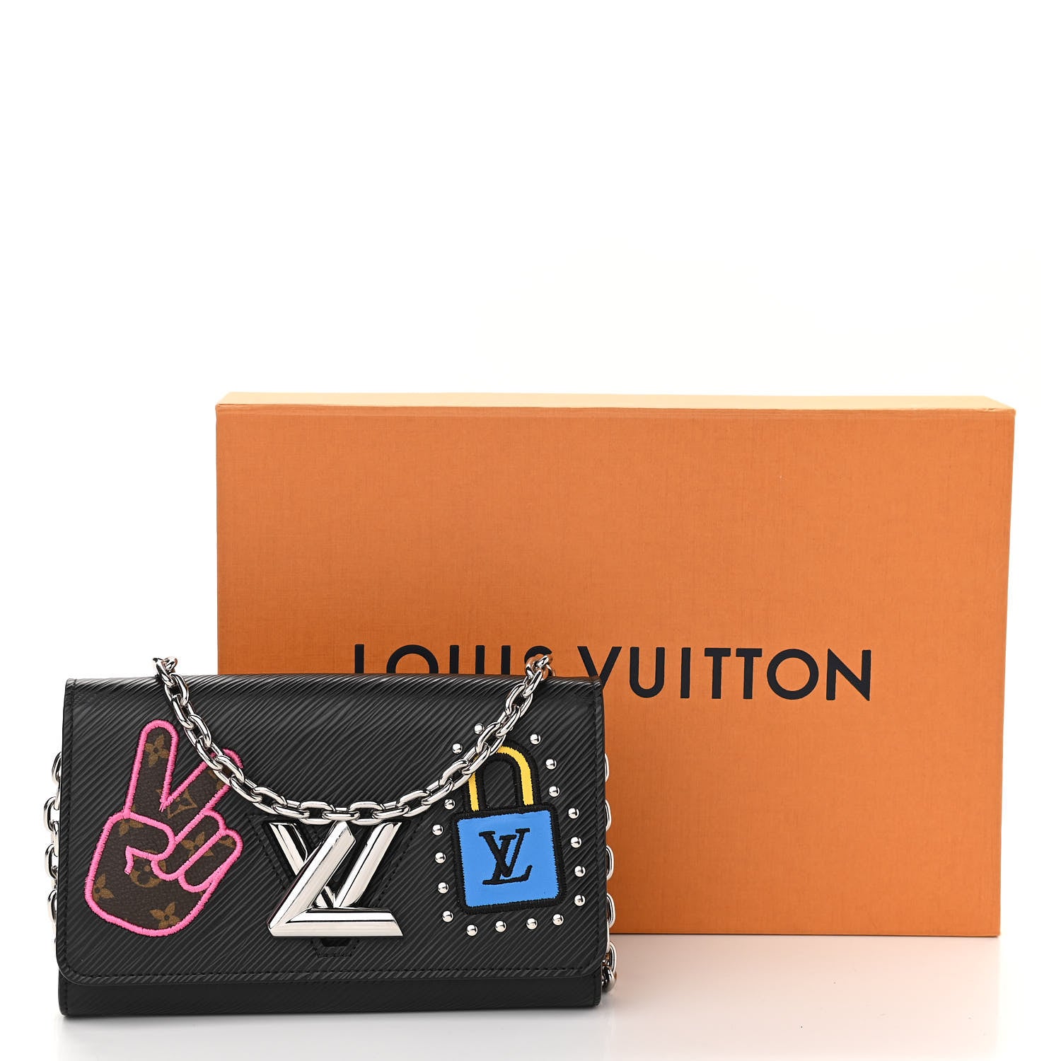 Louis Vuitton Epi LV Stories Twist Chain Wallet Black 10 of 10