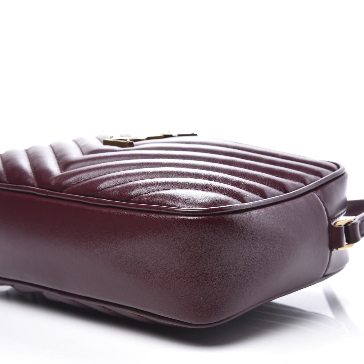 Calfskin Matelasse Monogram Lou Camera Bag Dark Legion Red